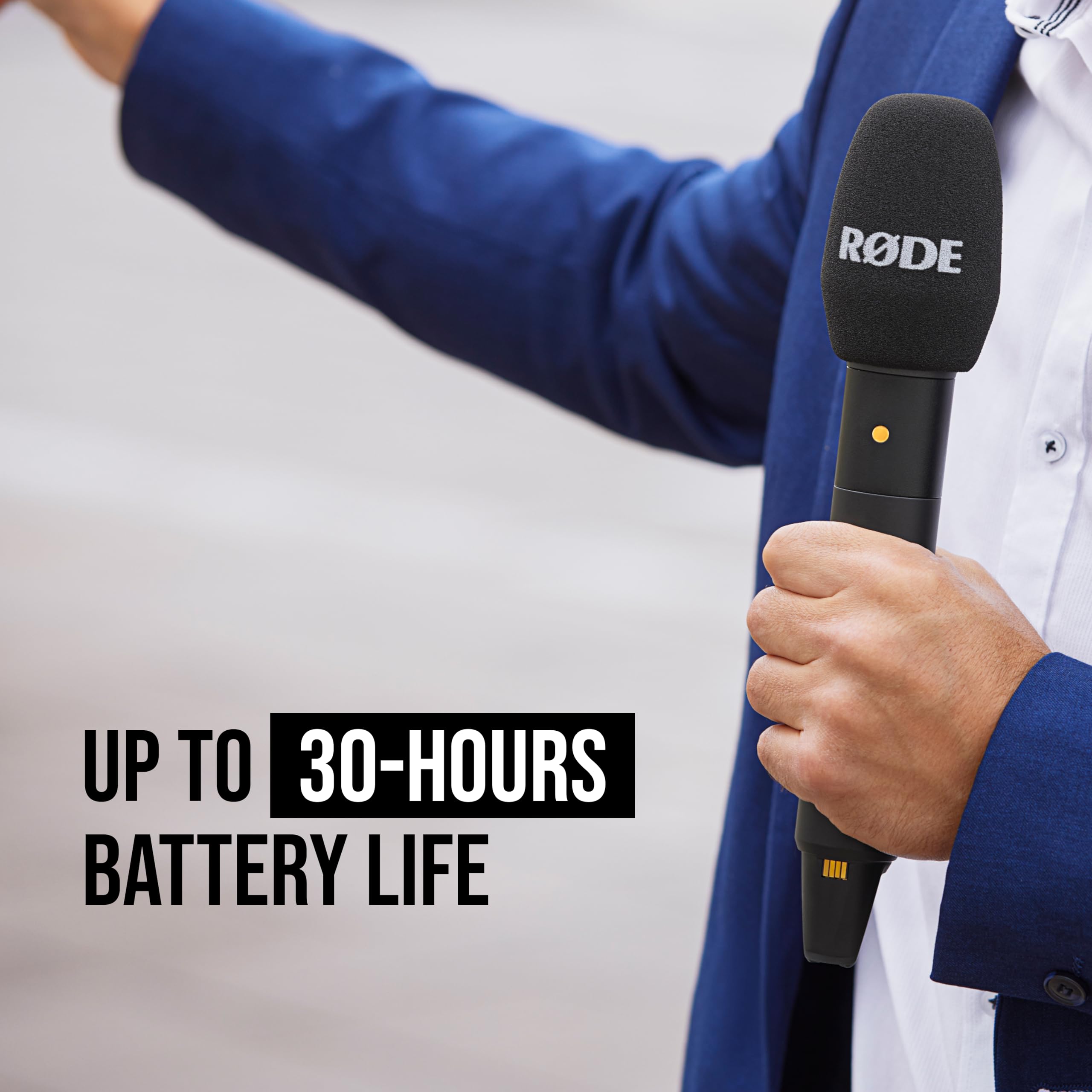 RDE Interview PRO Wireless Handheld Condenser Microphone with a Broadcast-Grade Capsule and 32-bit Float On-Board Recording for